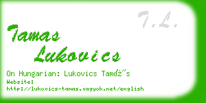 tamas lukovics business card